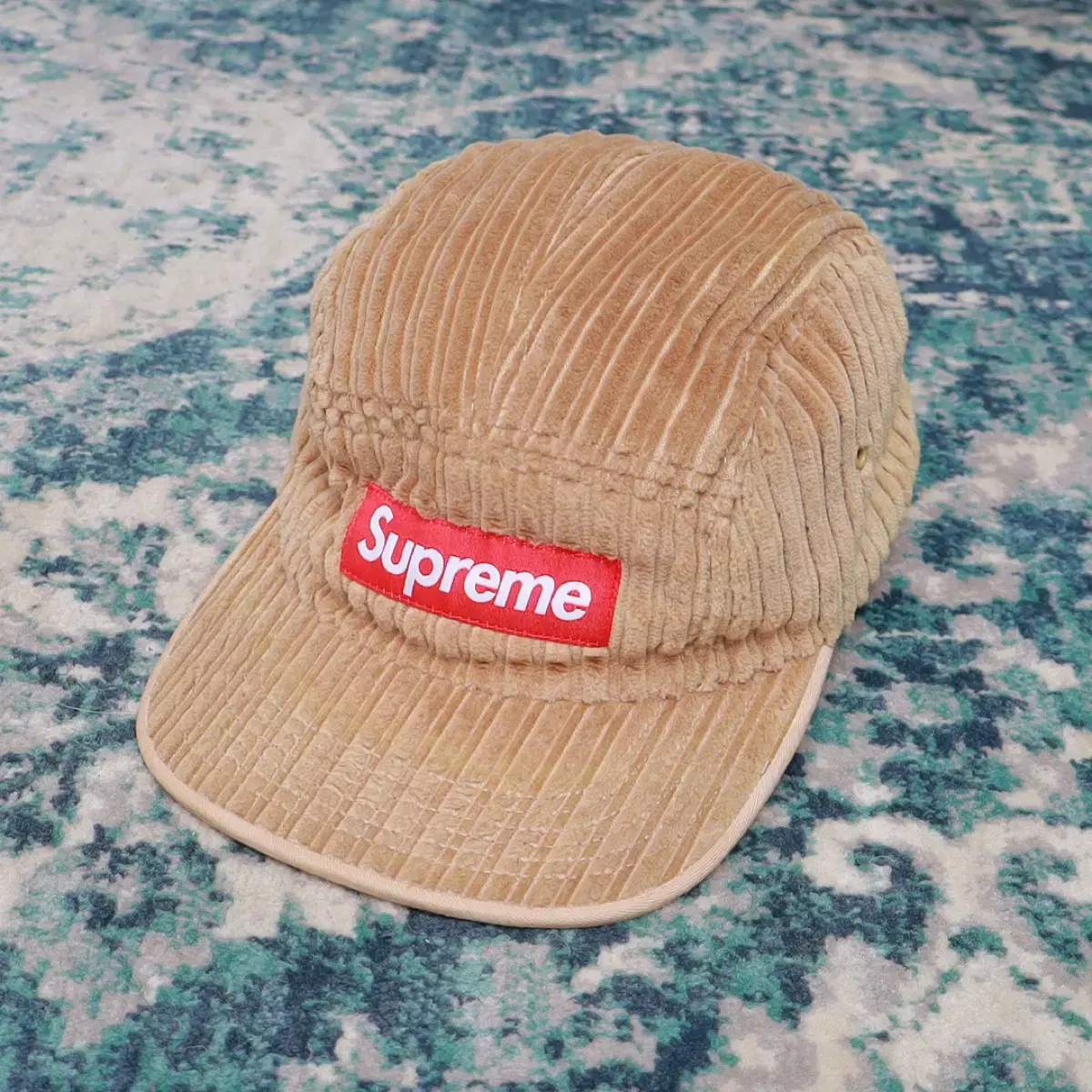 Supreme 슈프림 하드 코듀로이 캠프캡 모자 브라운